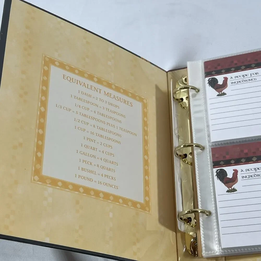 C. R. Gibson Pocket Page Recipe Book Elizabeth Tipton Rooster Country Chicken